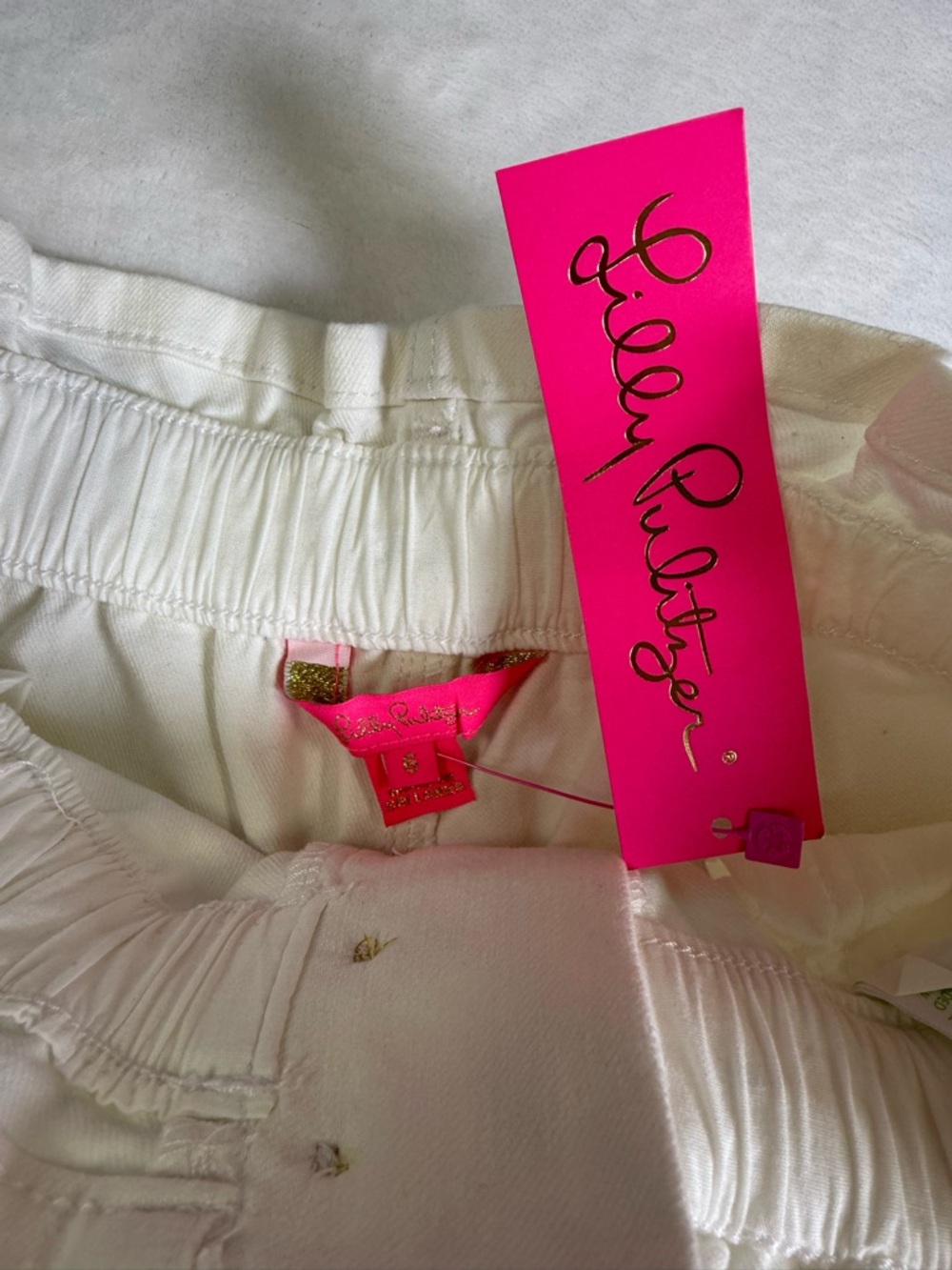 Lilly Pulitzer Neva White High-Waist Ruffled Button-Front Shorts NWT - Picture 2 of 7